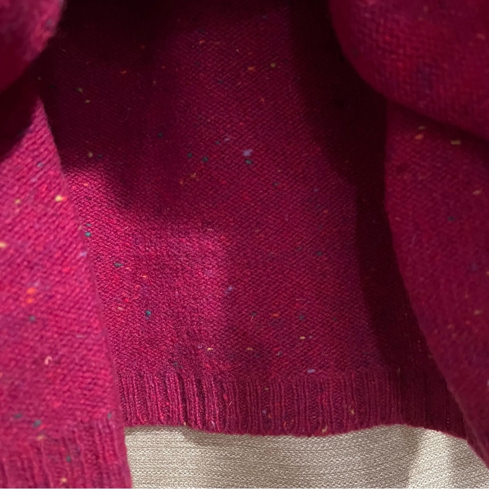 Tommy Hilfiger Velvet Wool Colorful Speckled Polo Sweater Classic Preppy - Picture 8 of 13